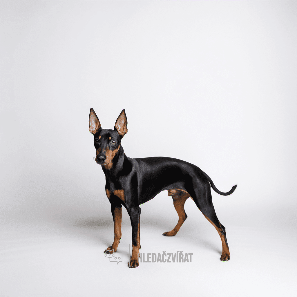Manchester teriér, Manchesterský teriér, Manchester Terrier, Black-and-Tan Terrier , skupina: Teriéři